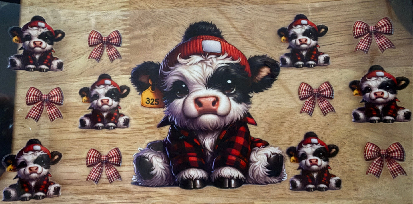 Cow - Red and Black Flannel 325. #40