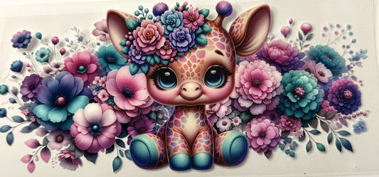 Reptile / Other - Cute Baby Giraffe with Flowers #10