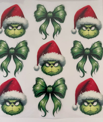 Grinch Faces and Bows