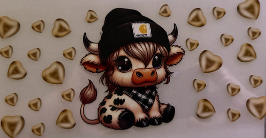Cow - Cute Gold Heart Carhartt #2