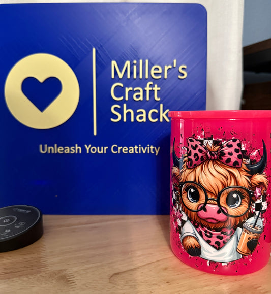 Coffee mug with a cow and daisy's- 15 oz