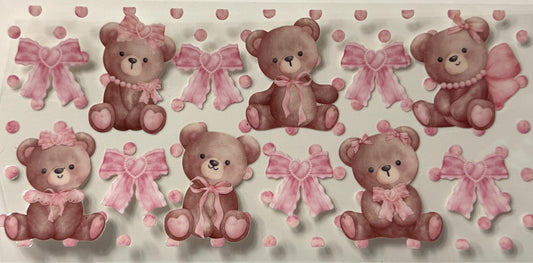 Stuffed Bear with Pink Bows