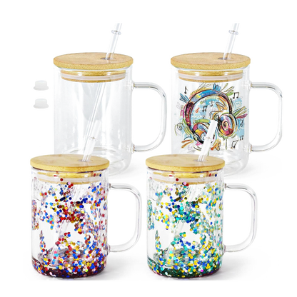 15oz Glass Coffee Mug