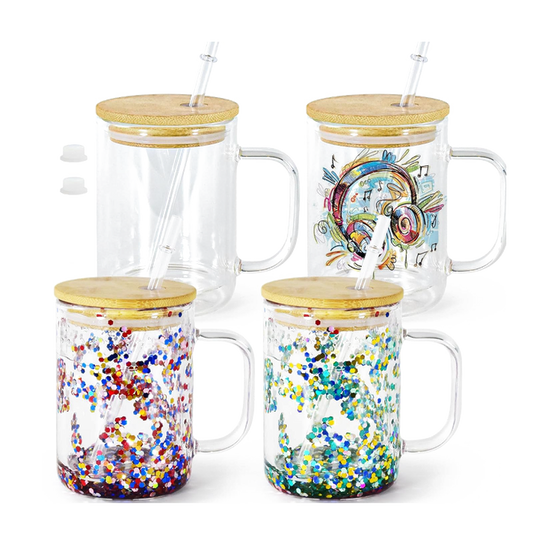 15oz Glass Coffee Mug