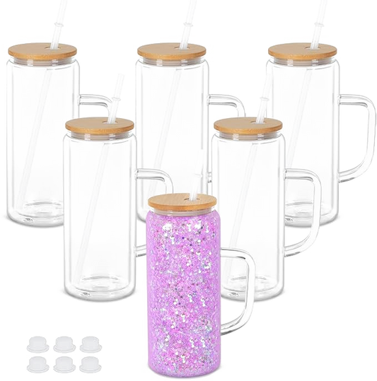 20oz Glass Tumbler w/handle